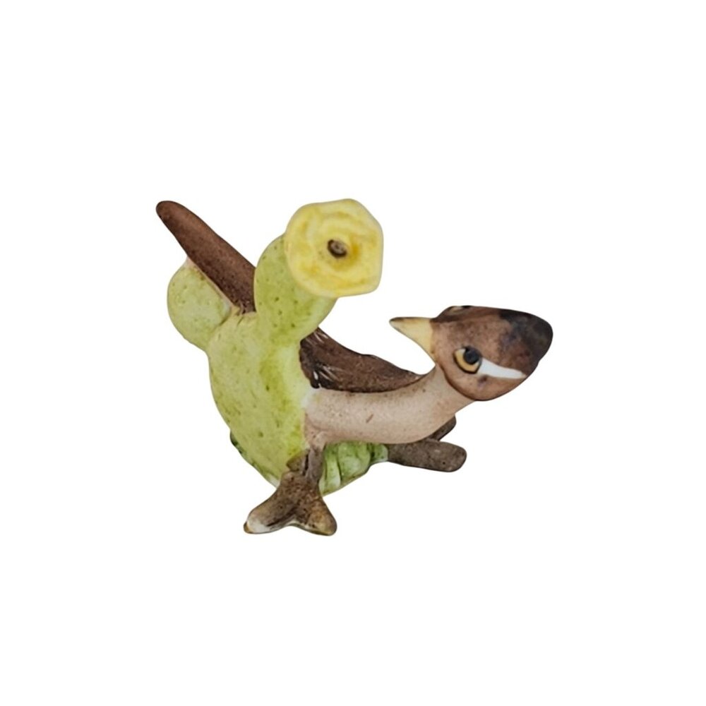 RARE Freeman McFarlin George Good Roadrunner With Cactus Miniature Figurine